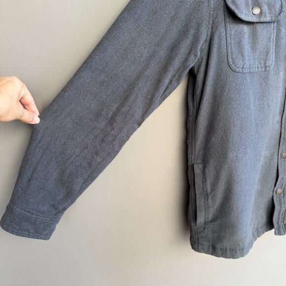 Mens Prana shirt jacket - navy - black - snap up - shacket - organic cotton - L - Picture 5 of 10